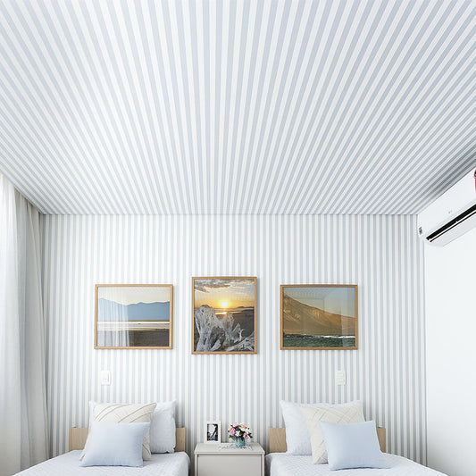 Papel de Parede Listra Grossa Azul Claro