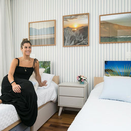 Papel de Parede Listra Grossa Azul Claro