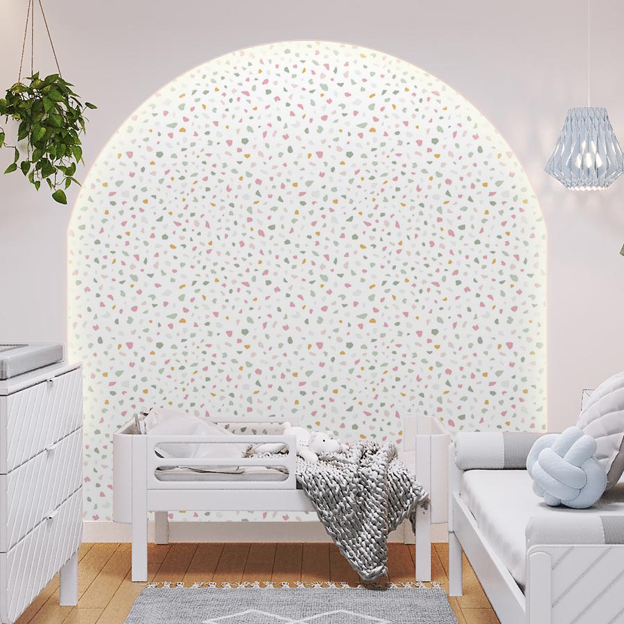 Papel de Parede Infantil Granilite Verde Seco