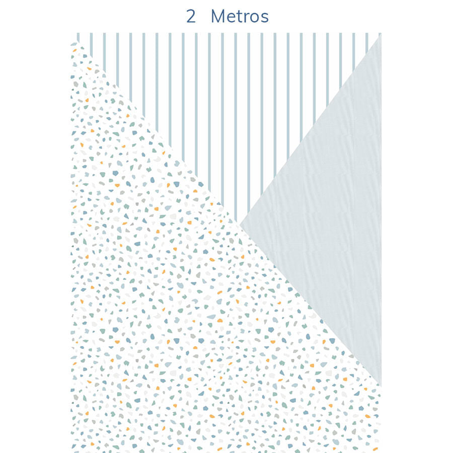 Papel de Parede Infantil Geométrico Granilite Azul Claro - Mural
