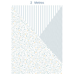 Papel de Parede Infantil Geométrico Granilite Azul Claro - Mural