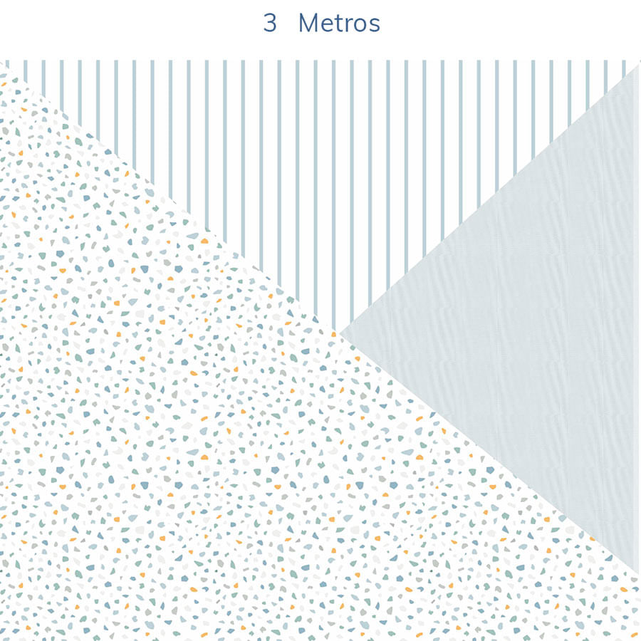 Papel de Parede Infantil Geométrico Granilite Azul Claro - Mural