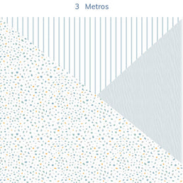Papel de Parede Infantil Geométrico Granilite Azul Claro - Mural
