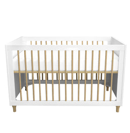 Berço Haus Branco com Carvalho