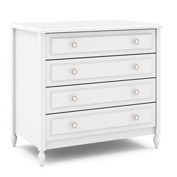 Cômoda de Bebê La Vie Branco Provençal 4 Gavetas