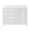 Cômoda de Bebê La Vie Branco Provençal 4 Gavetas e Porta