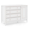 Cômoda de Bebê La Vie Branco Provençal 4 Gavetas e Porta