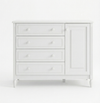 Cômoda de Bebê La Vie Branco Fosco 4 Gavetas e Porta
