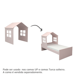 Casinha com Janela para Cama UP Rosa Claro