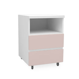 Mesa de Apoio Up 2 Gavetas Rosa Claro