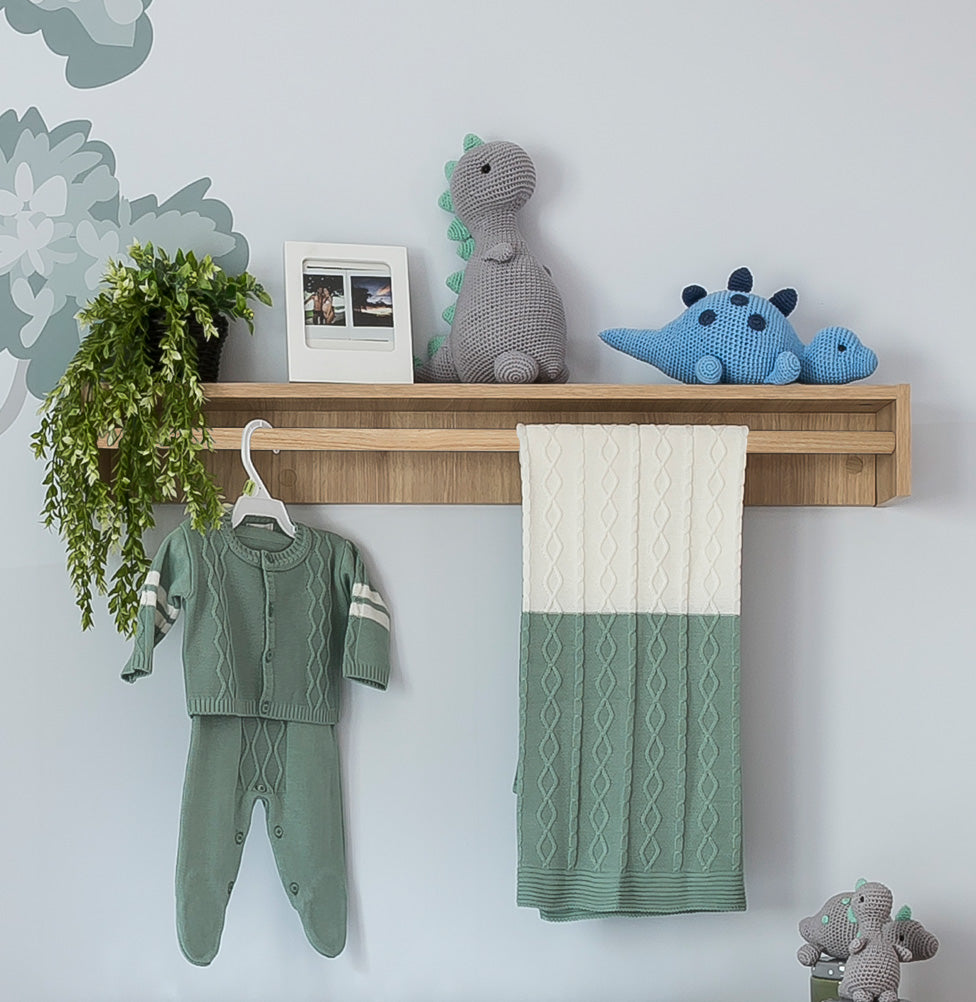 Prateleira de Livro Up 90cm Carvalho e Branco