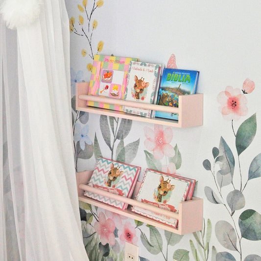 Prateleira de Livro Up 60cm Rosa