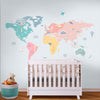 Papel de Parede Infantil Mapa Mundi Colors - Mural