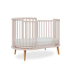 Berço Oval Slim 4 em 1 Rosa Old com Pé Madeira