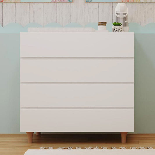 Cômoda de Bebê Haus Nature 4 Gavetas Branca e Carvalho 90CM