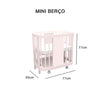 Berço Raika 3 em 1 - Rosa Claro