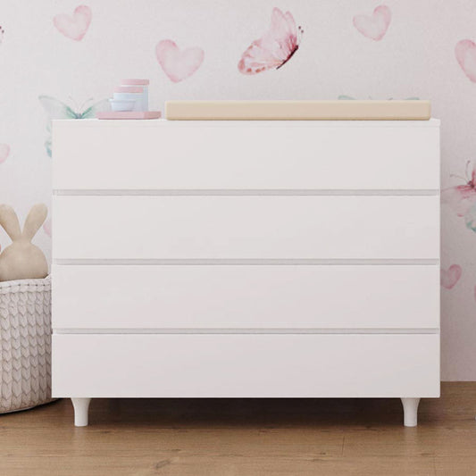 Cômoda de Bebê Haus Nature 4 Gavetas Branca 110cm