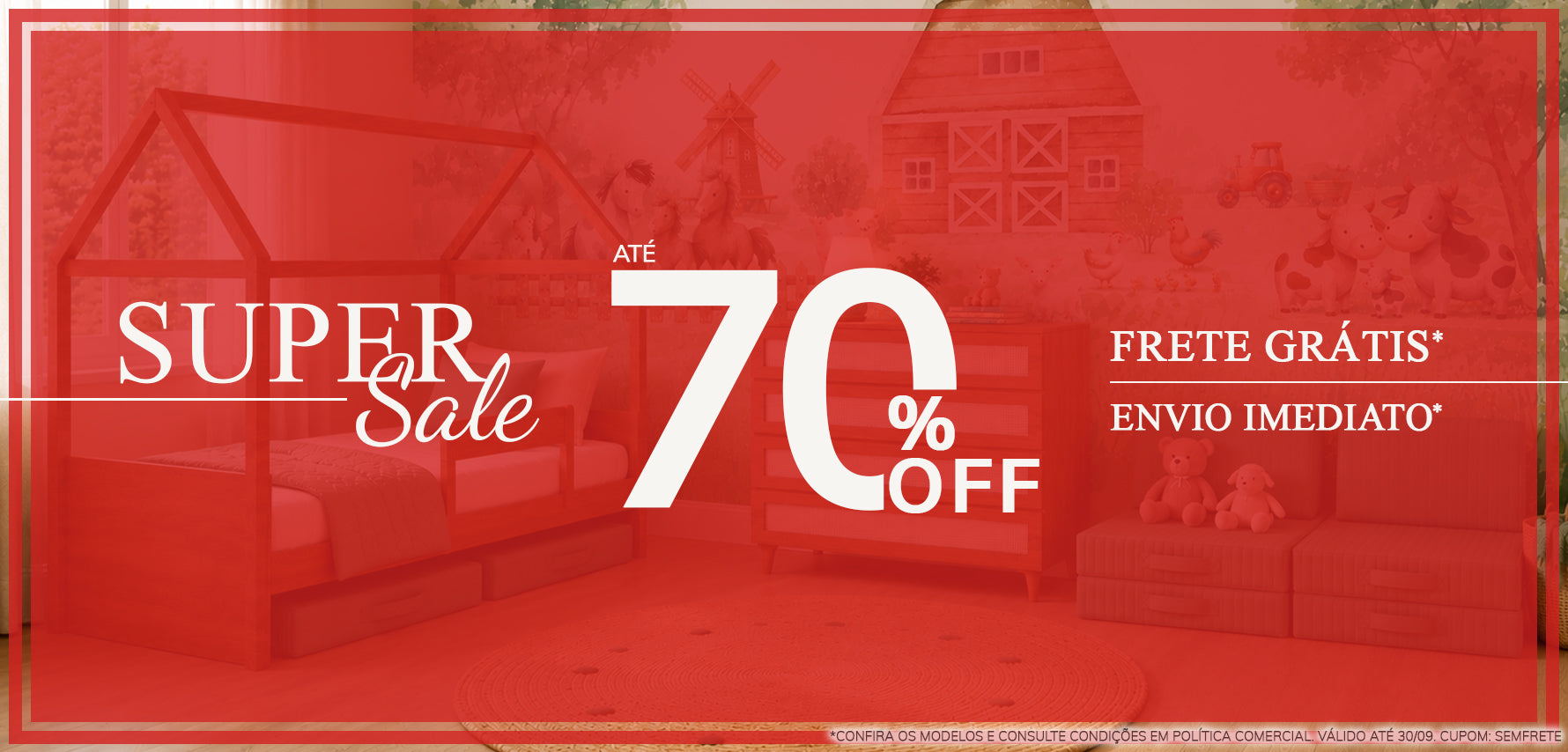 Promoção Super Sale - Produtos com até 70% off - válido até 30/09/2026
