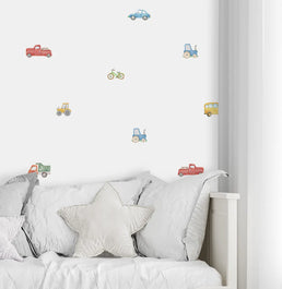 Papel de Parede Carros Aquarela Colorido - Mural