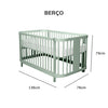 Berço Raika 3 em 1 - Verde Jardim