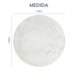 Tapete Dream Redondo Off White - 1,60m