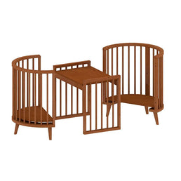 Berço Oval Slim 4 em 1 Madeira