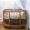 Berço Oval Slim 4 em 1 Madeira