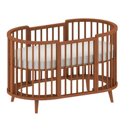 Berço Oval Slim 4 em 1 Madeira