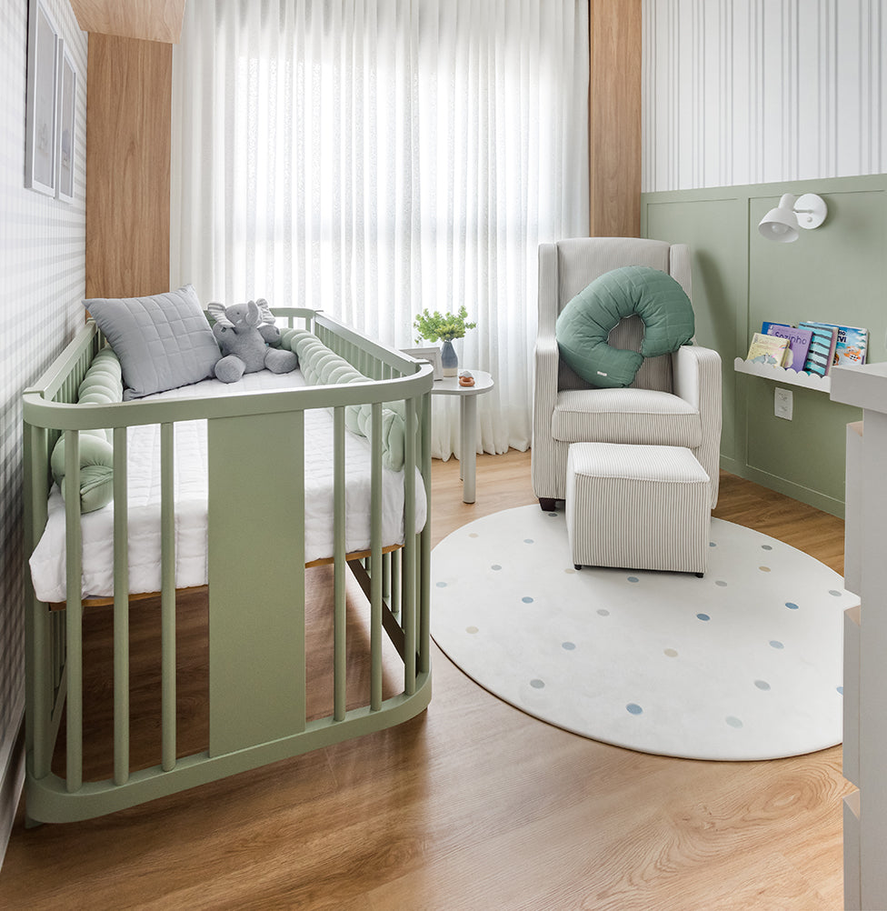 Berço Raika 3 em 1 - Verde Jardim