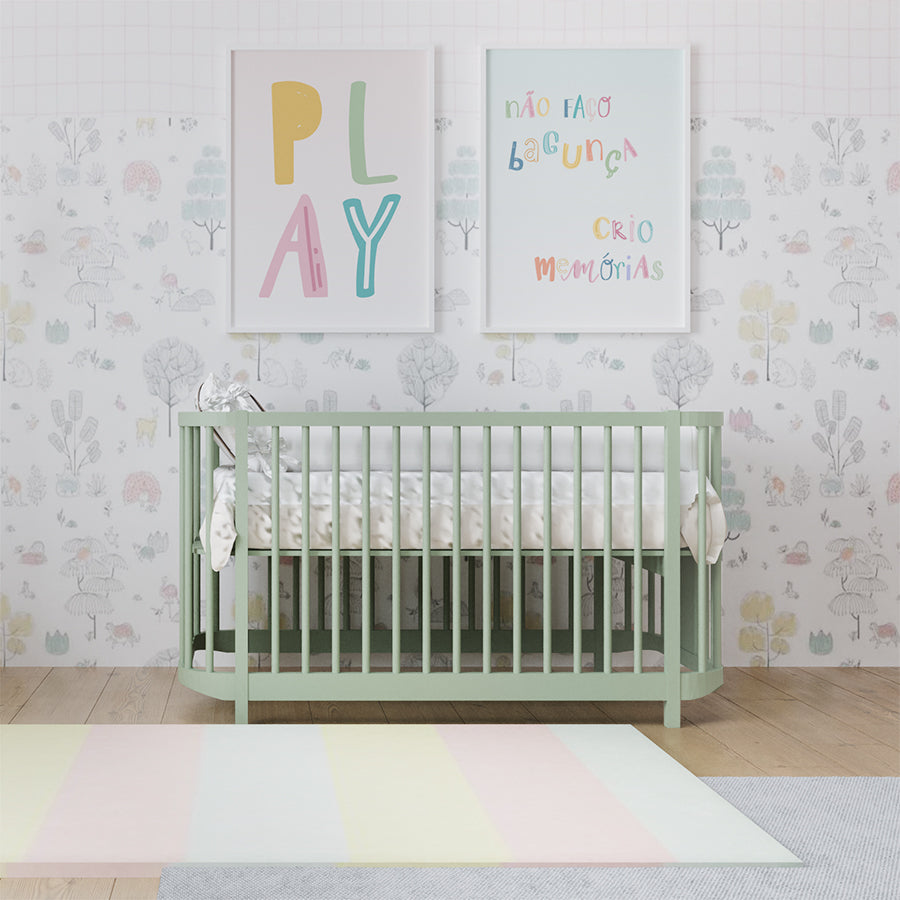 Berço Raika 3 em 1 - Verde Jardim