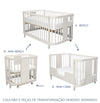 Berço Raika 3 em 1 - Greige