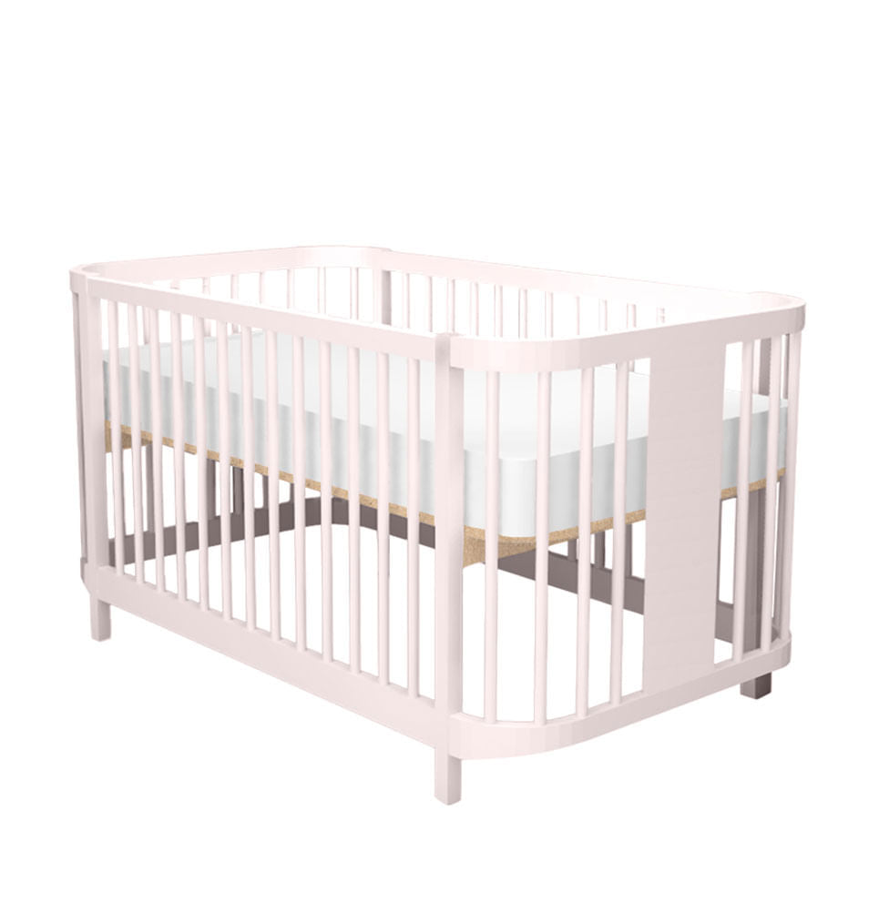 Berço Raika 3 em 1 - Rosa Claro