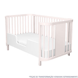 Berço Raika 3 em 1 - Rosa Claro