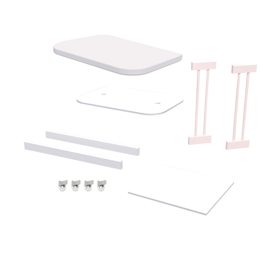 Kit de Transformação para Mini Berço Raika Rosa Claro Old