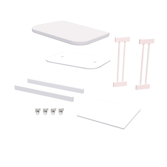 Kit de Transformação para Mini Berço Raika Rosa Claro Old