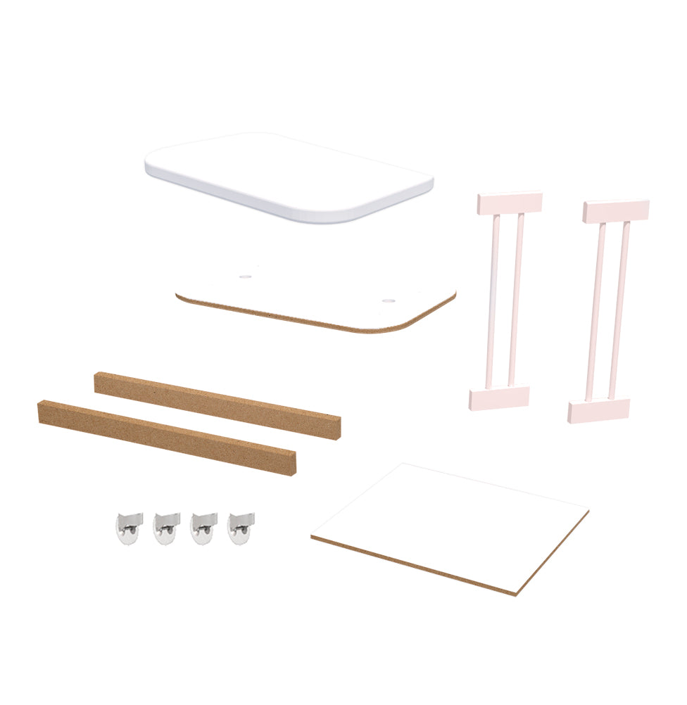 Kit de Transformação Para Mini Berço Raika - Rosa Claro