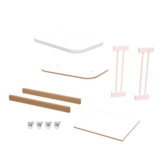 Kit de Transformação Para Mini Berço Raika - Rosa Claro