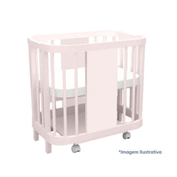 Kit de Transformação para Mini Berço Raika Rosa Claro Old