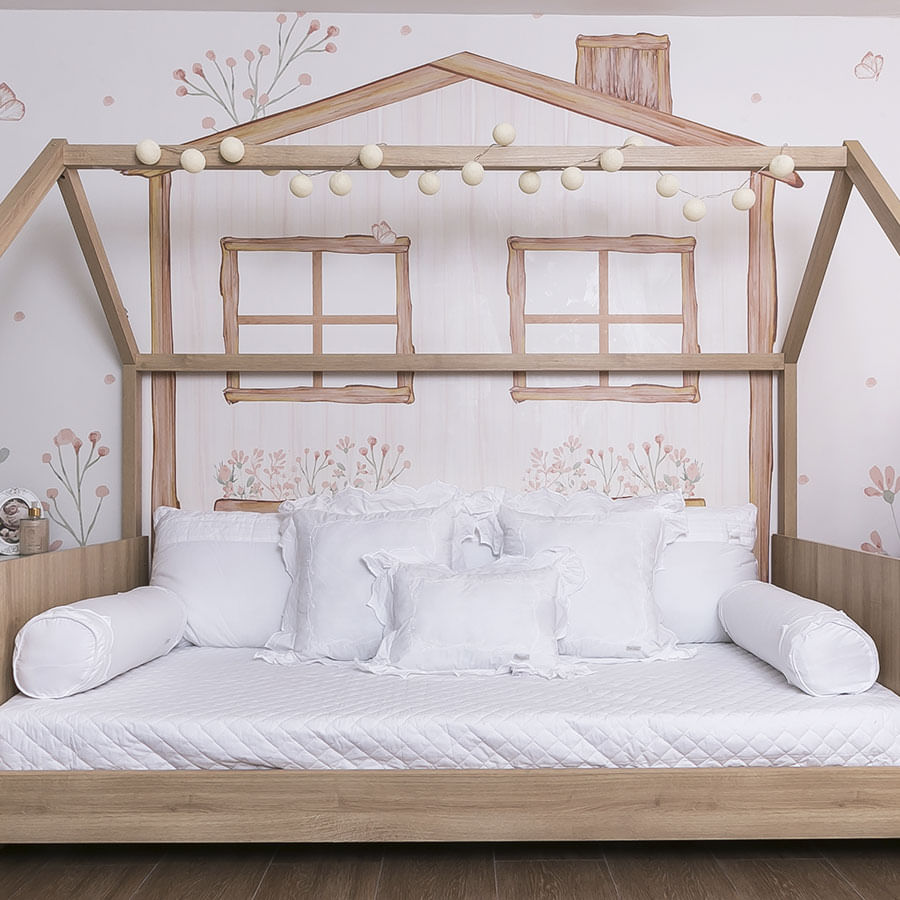 Kit Cama Garden Branco - 6 Peças