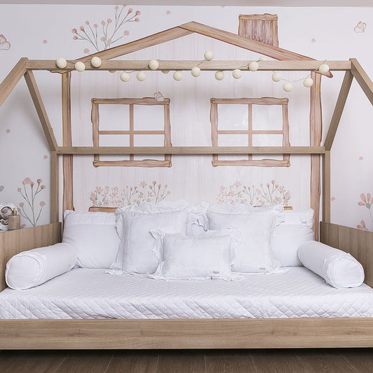 Kit Cama Garden Branco - 6 Peças
