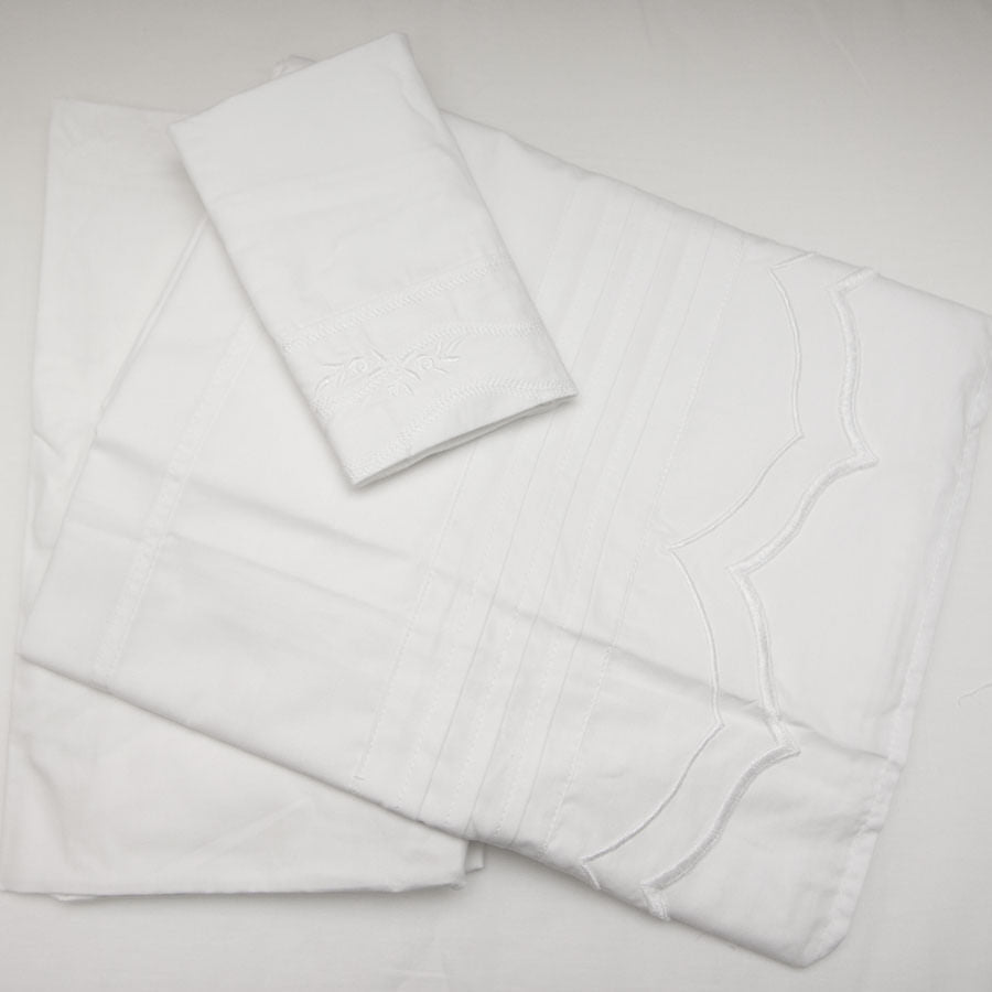 Jogo de Lençol para Berço Garden Branco - 3 Peças