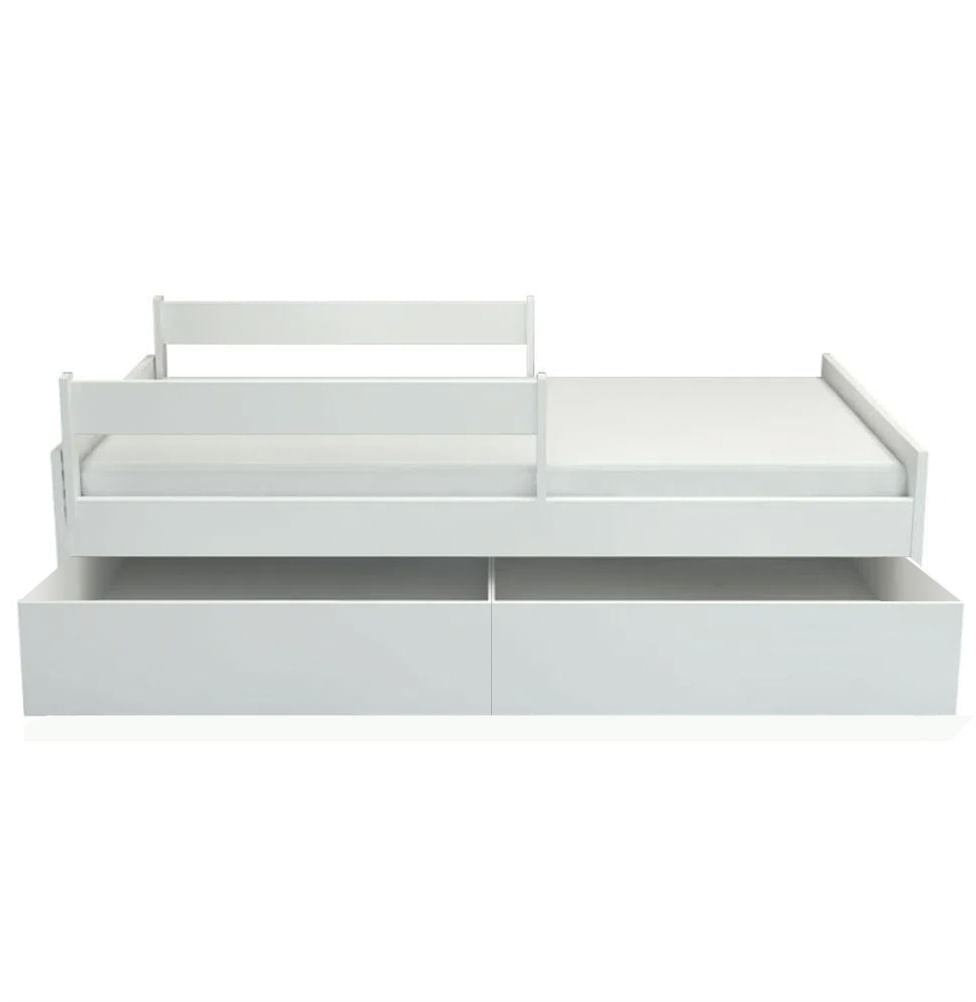 Cama Up 2 em 1 com 2 Gavetas Slim - Branco