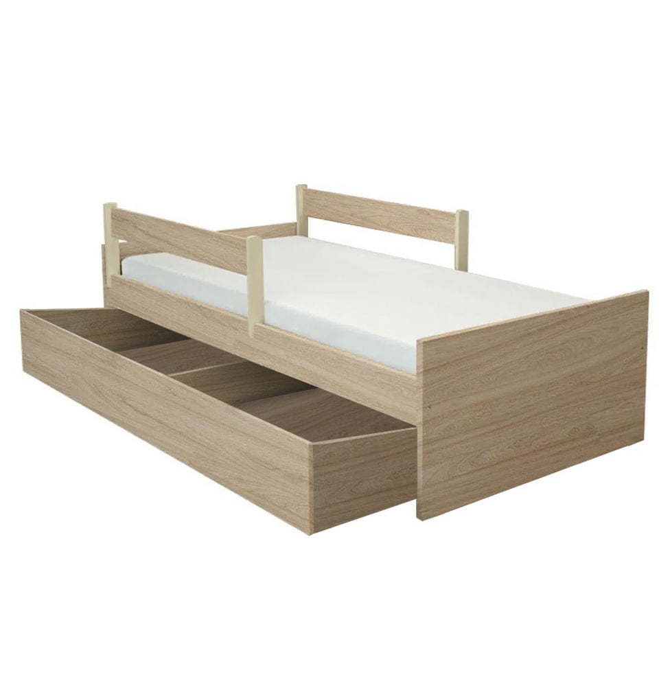 Cama Up 2 em 1 com 2 Gavetas Slim - Carvalho
