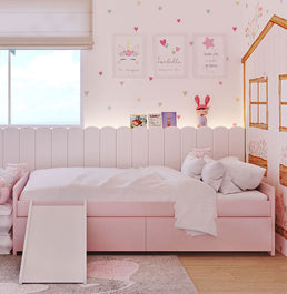 Cama Up 2 em 1 com 2 Gavetas Slim e Escorregador - Branco