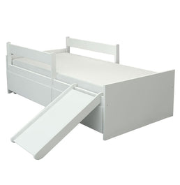 Cama Up 2 em 1 com 2 Gavetas Slim e Escorregador - Branco