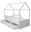 Cama com Casinha Up 2 em 1 com 2 Gavetas Slim - Branco