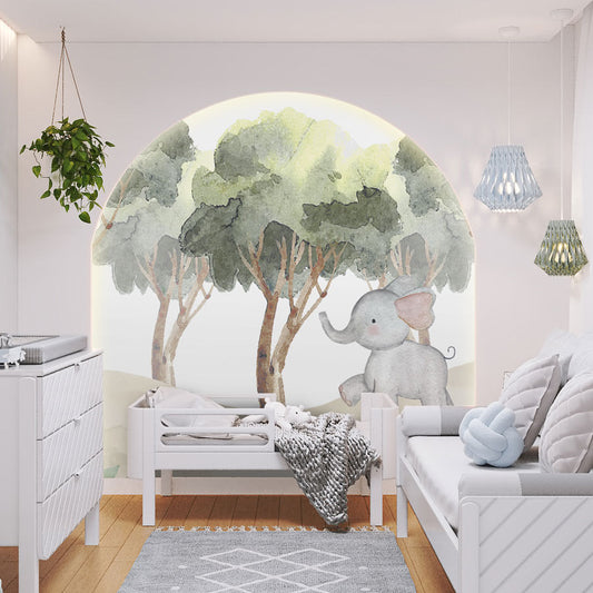 Papel de Parede Infantil Selva Elefante - Mural