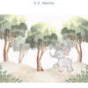 Papel de Parede Infantil Selva Elefante - Mural