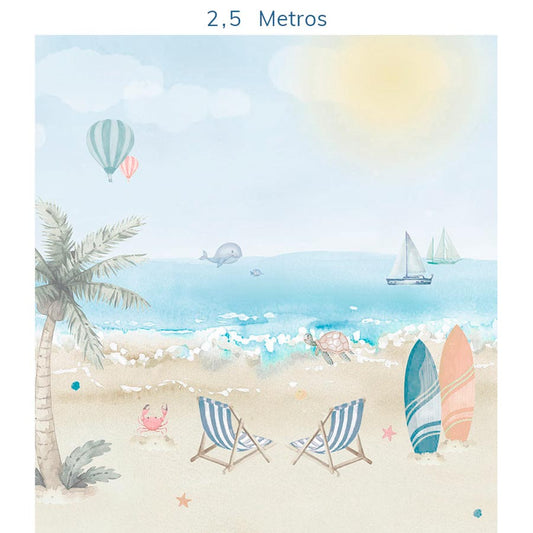 Papel de Parede Infantil Praias - Mural
