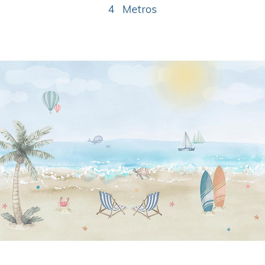 Papel de Parede Infantil Praias - Mural